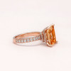 5ct Radiant Cut Champagne Sapphire Engagement Ring