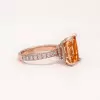 5ct Radiant Cut Champagne Sapphire Engagement Ring