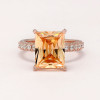 5ct Radiant Cut Champagne Sapphire Engagement Ring
