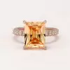 5ct Radiant Cut Champagne Sapphire Engagement Ring
