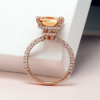 5ct Radiant Cut Champagne Sapphire Engagement Ring