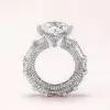 5.5ct Cushion Cut Eternity Shank Classic Engagement Ring