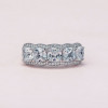4ct Cushion Cut White Sapphire Wedding Band
