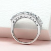 4ct Cushion Cut White Sapphire Wedding Band