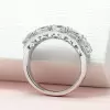 4ct Cushion Cut White Sapphire Wedding Band