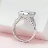 Handmade 6 Ct Emerald Cut Split Shank Ring