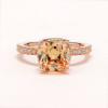 5ct Cushion Cut Engagement Ring in Rose Gold