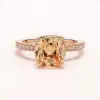 5ct Cushion Cut Engagement Ring in Rose Gold