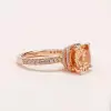 5ct Cushion Cut Engagement Ring in Rose Gold