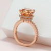 5ct Cushion Cut Engagement Ring in Rose Gold