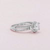 Handmade Halo 1.2 ct Round Cut Split Shank Engagement Ring