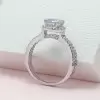 Handmade Halo 1.2 ct Round Cut Split Shank Engagement Ring