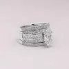 1.5ct Marquise Cut White Sapphire 5pcs Bridal Set
