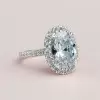 5CT Oval Cut Prong Setting Engagement Ring