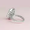 5CT Oval Cut Prong Setting Engagement Ring