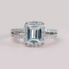 Handmade 4 Ct Split Shank Emerald Cut Engagement Ring