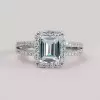 Handmade 4 Ct Split Shank Emerald Cut Engagement Ring