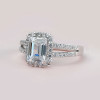 Handmade 4 Ct Split Shank Emerald Cut Engagement Ring