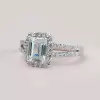 Handmade 4 Ct Split Shank Emerald Cut Engagement Ring