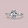 Handmade Pear Cut Sterling Silver Engagement Ring