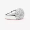 Handmade Round Cut Pave Setting Sterling Silver Band 