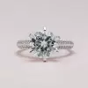 Handmade Round Cut Classic Sterling Silver Ring