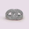 Handmade Round Cut Intertwined Sterling Silver Band 