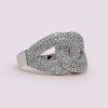 Handmade Round Cut Intertwined Sterling Silver Band 