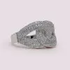 Handmade Round Cut Intertwined Sterling Silver Band 