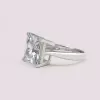 Handmade 8.0 CT Princess Cut Solitaire Sterling Silver Ring
