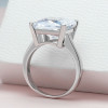 Handmade 8.0 CT Princess Cut Solitaire Sterling Silver Ring