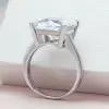 Handmade 8.0 CT Princess Cut Solitaire Sterling Silver Ring