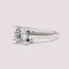Handmade 1.2 CT Round Cut Simple Sterling Silver Ring