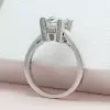 Handmade 1.2 CT Round Cut Simple Sterling Silver Ring