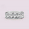 Round Cut White Sapphire Eternity Band