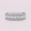 Round Cut White Sapphire Eternity Band