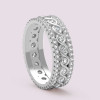 Round Cut White Sapphire Eternity Band