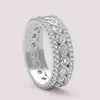 Round Cut White Sapphire Eternity Band