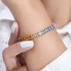 28ctw Classic Multicolor Sapphire Rainbow Statement Bracelet