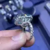14ct Cushion Cut Aquamarine Engagement Ring