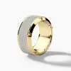 2.4ct White Sapphire Mechanical Screw Paved Men's Ring