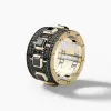 5.7ct White Sapphire Mechanical Screw Men's Ring