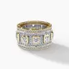 5.7ct White Sapphire Mechanical Screw Men's Ring