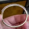 4.5ctw Round Cut White Sapphire Tennis Bangle Bracelet