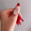 Handmade 4 CT Oval Cut Sterling Silver Ring