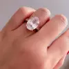 Handmade 4 CT Oval Cut Sterling Silver Ring