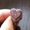 Handmade 4 Ct Pink Heart Shape Engagement Ring