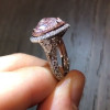 Handmade 4 Ct Pink Heart Shape Engagement Ring