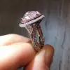 Handmade 4 Ct Pink Heart Shape Engagement Ring