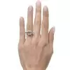 6.95ct Emerald Cut White Sapphire Engagement Ring